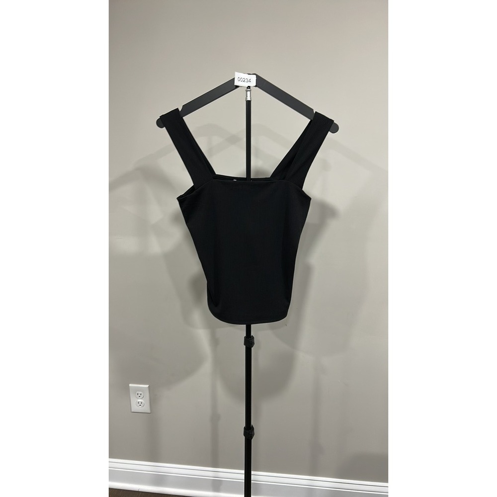 Nine Britton Gwendolyn Black Ribbed Cropped Knit Top Stitch Fix Exclusive S